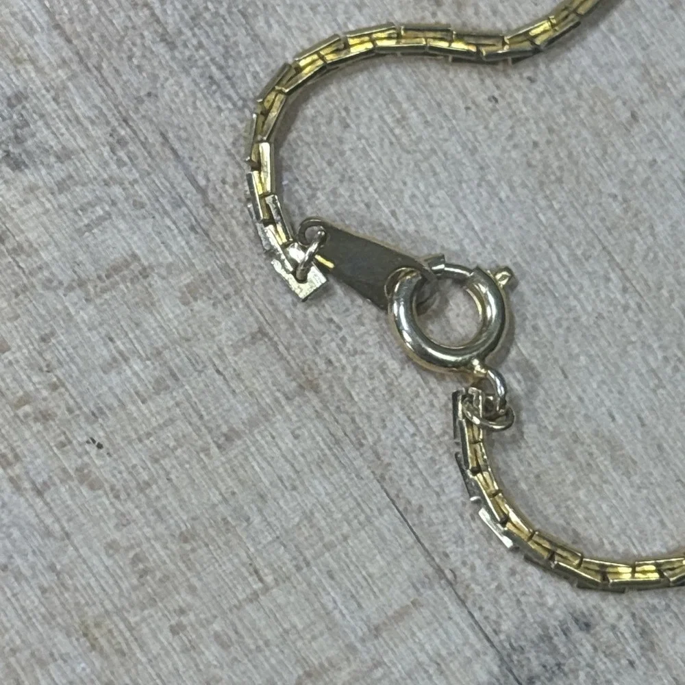 Vintage Libra Zodiac Scales Pendant Necklace gold tone